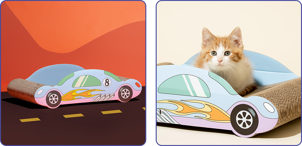 oodles pet corrugate cat scratcher for cats and kittens