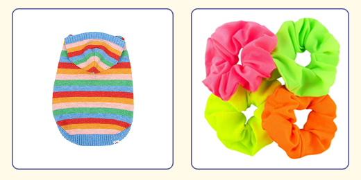 7 fun dog halloween costume ideas for 2025. Colorful hoodie and scrunchie